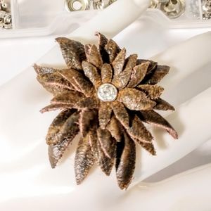 Leather Ring Brown,Handmade